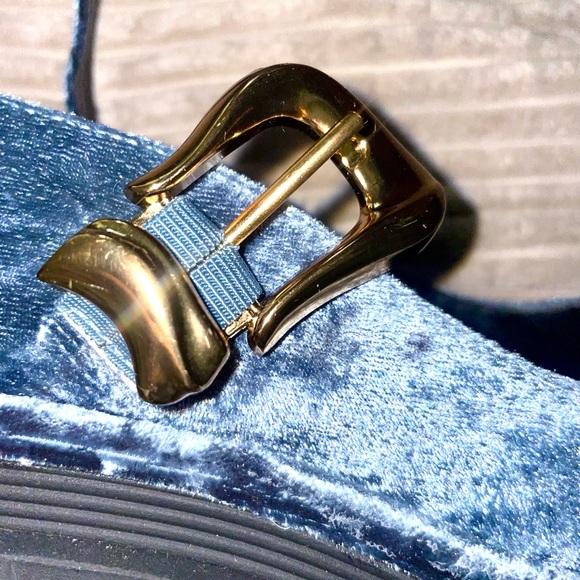 New Circus by Sam Edelman Blue Velvet Nellie Mary Jane Platform size 6.5/8 💙 - Picture 14 of 15